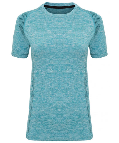 TriDri Women's TriDri® seamless '3D fit' multi-sport performance short sleeve top Turquoise