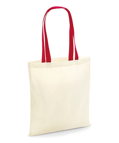 Westford Mill Bag for life - contrast handles Natural/Classic Red