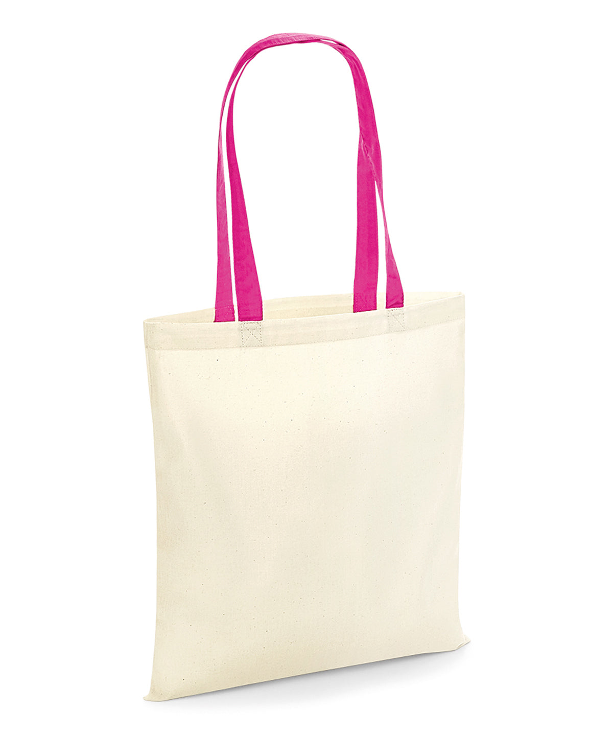 Westford Mill Bag for life - contrast handles Natural/Fuchsia