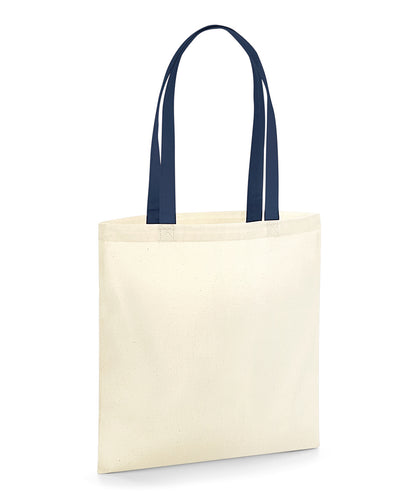 Westford Mill EarthAware® organic bag for life - contrast handles Natural/French Navy