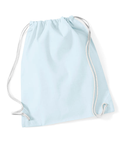 Westford Mill Cotton gymsac Pastel Blue/White