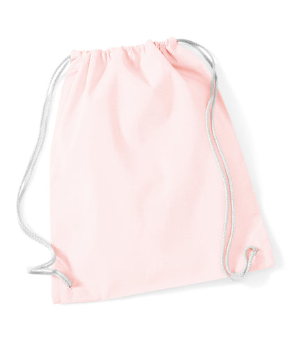 Westford Mill Cotton gymsac Pastel Pink/White