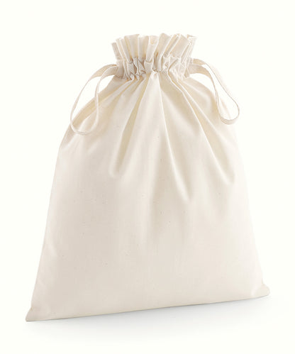 Westford Mill Organic cotton drawcord bag Natural