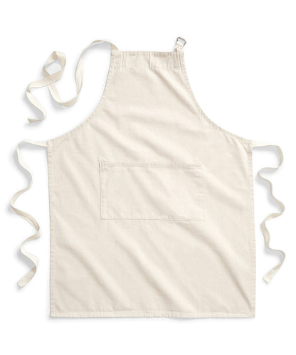 Westford Mill Fairtrade cotton adult craft apron Natural