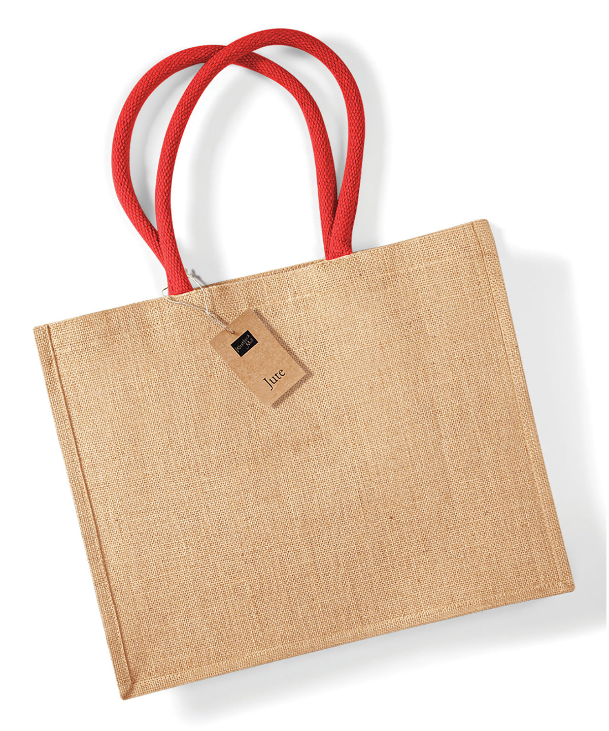 Westford Mill Jute classic shopper Natural/Bright Red