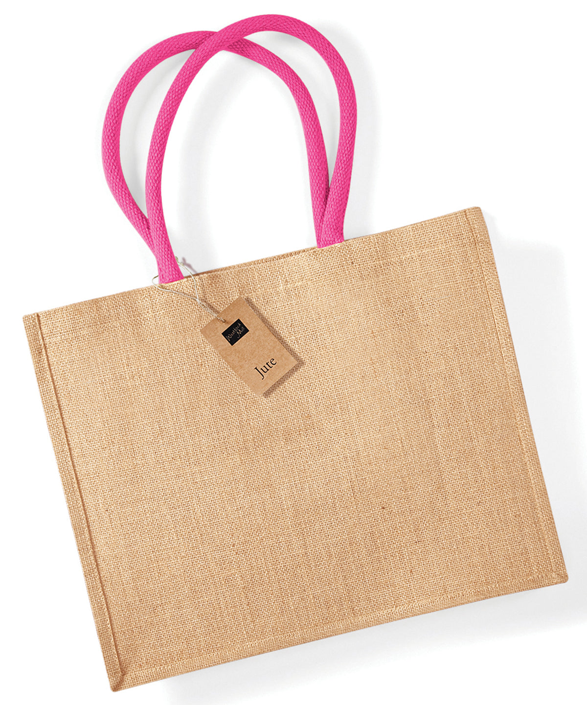 Westford Mill Jute classic shopper Natural/Fuchsia