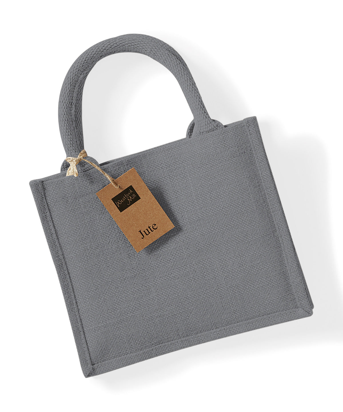 Westford Mill Jute mini gift bag Graphite Grey/Graphite Grey