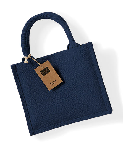 Westford Mill Jute mini gift bag Navy/Navy