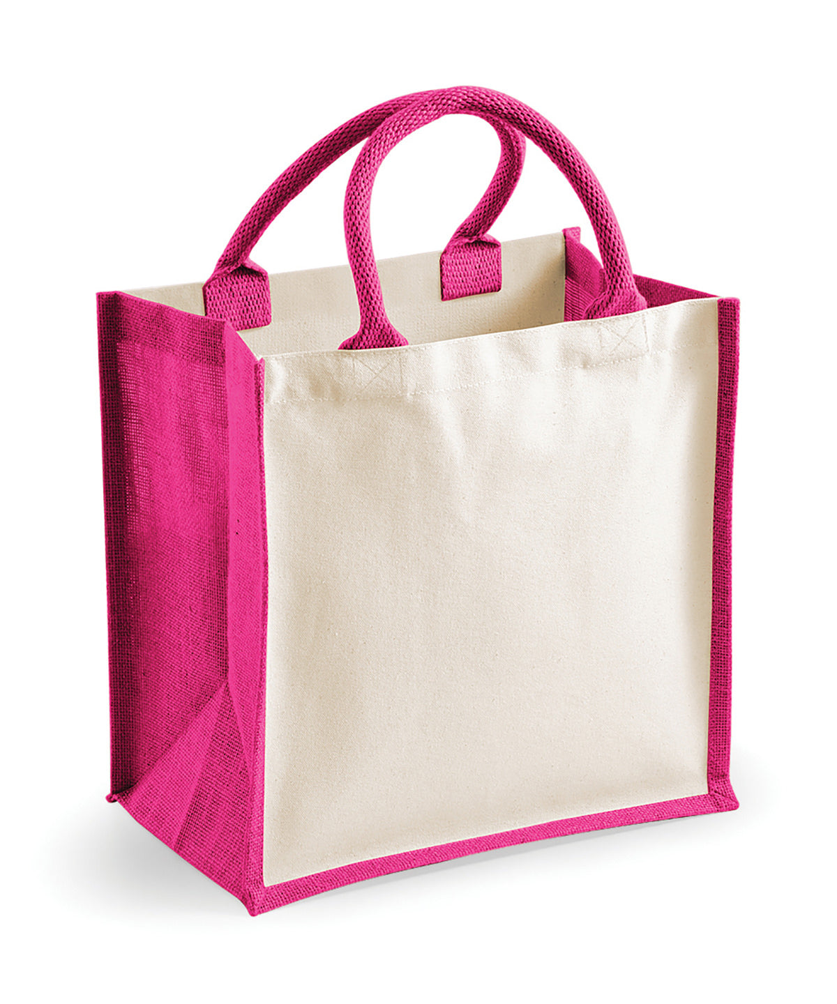 Westford Mill Printers midi jute tote Fuchsia