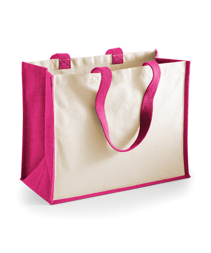 Westford Mill Printers jute classic shopper Fuchsia