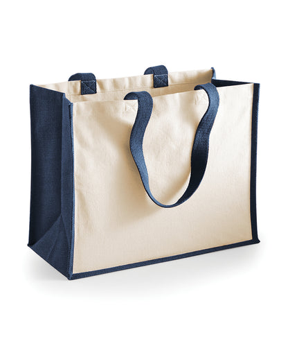 Westford Mill Printers jute classic shopper Navy