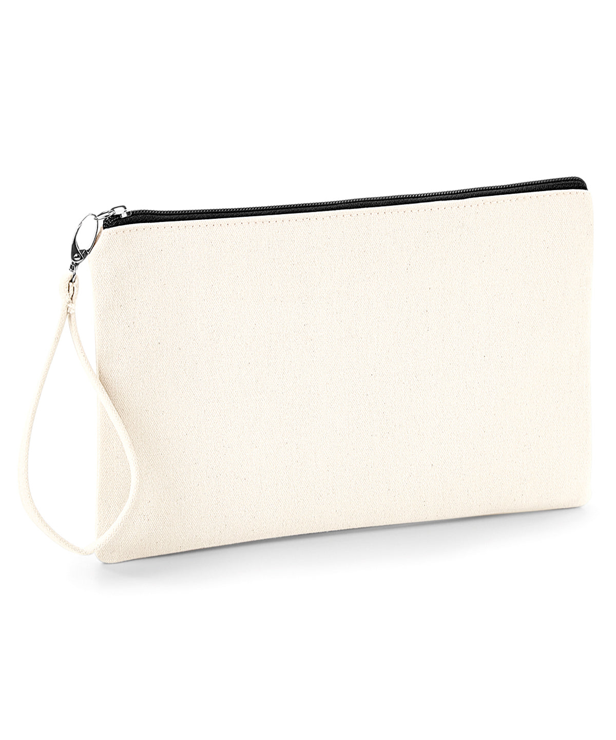 Westford Mill Canvas wristlet pouch Natural/Black