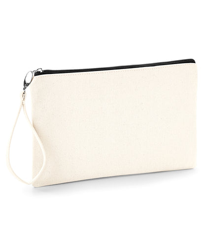 Westford Mill Canvas wristlet pouch Natural/Black