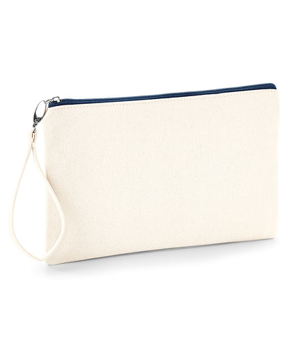 Westford Mill Canvas wristlet pouch Natural/Navy