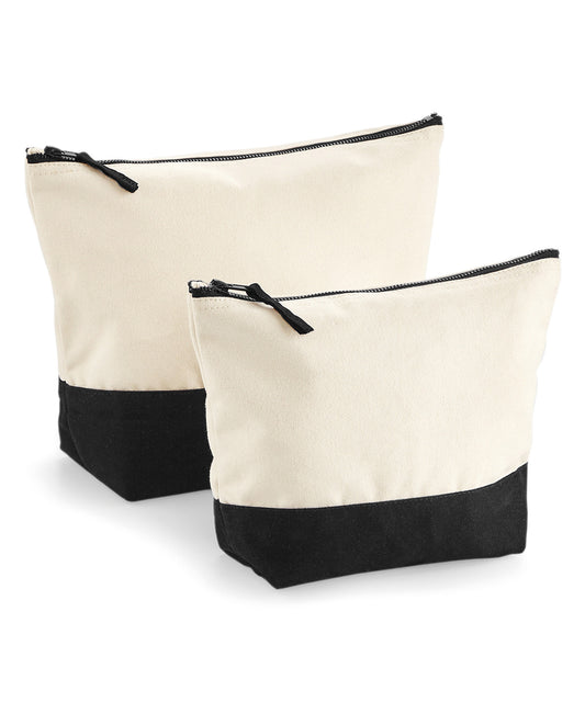 Westford Mill Dipped base canvas accessory bag Natural/Black