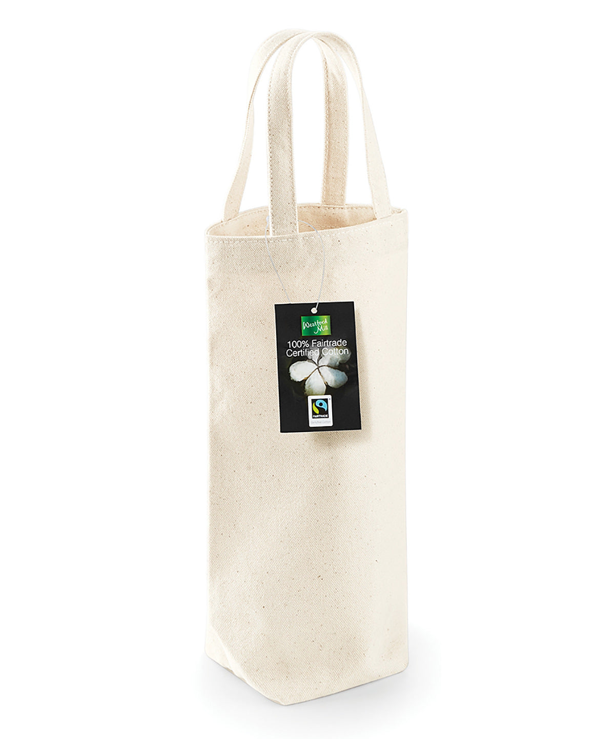 Westford Mill Fairtrade cotton bottle bag Natural