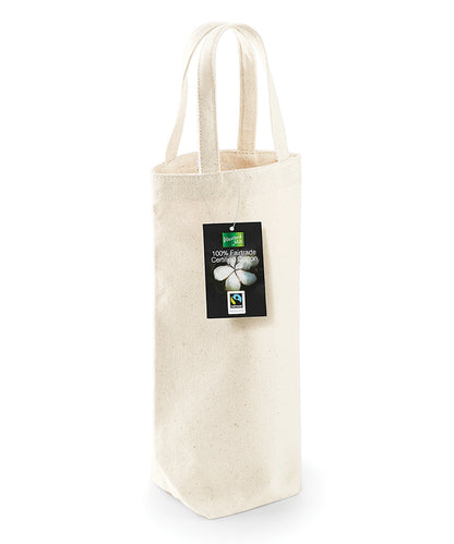 Westford Mill Fairtrade cotton bottle bag Natural
