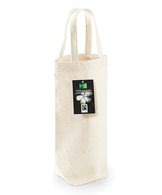 Westford Mill Fairtrade cotton bottle bag Natural