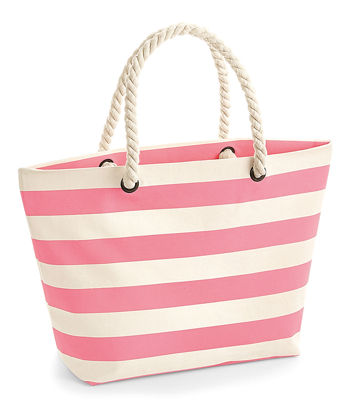 Westford Mill Nautical beach bag Natural/Pink