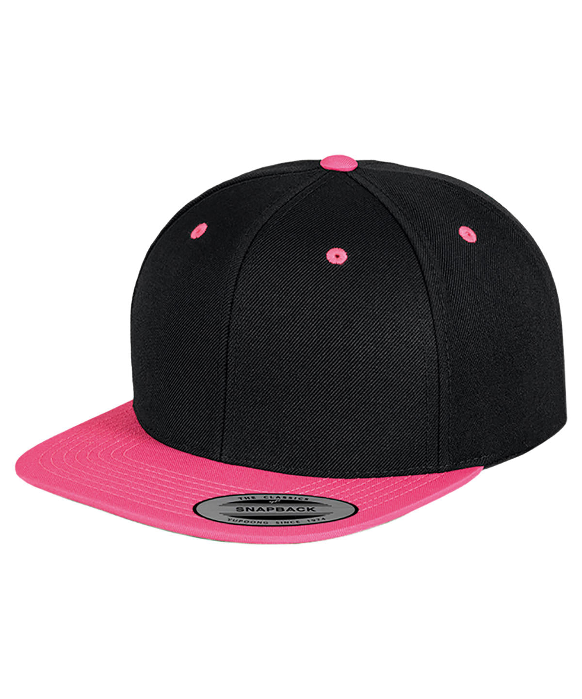 Flexfit / Yupoong The classic snapback 2-tone  (6089MT) Black/Neon Pink