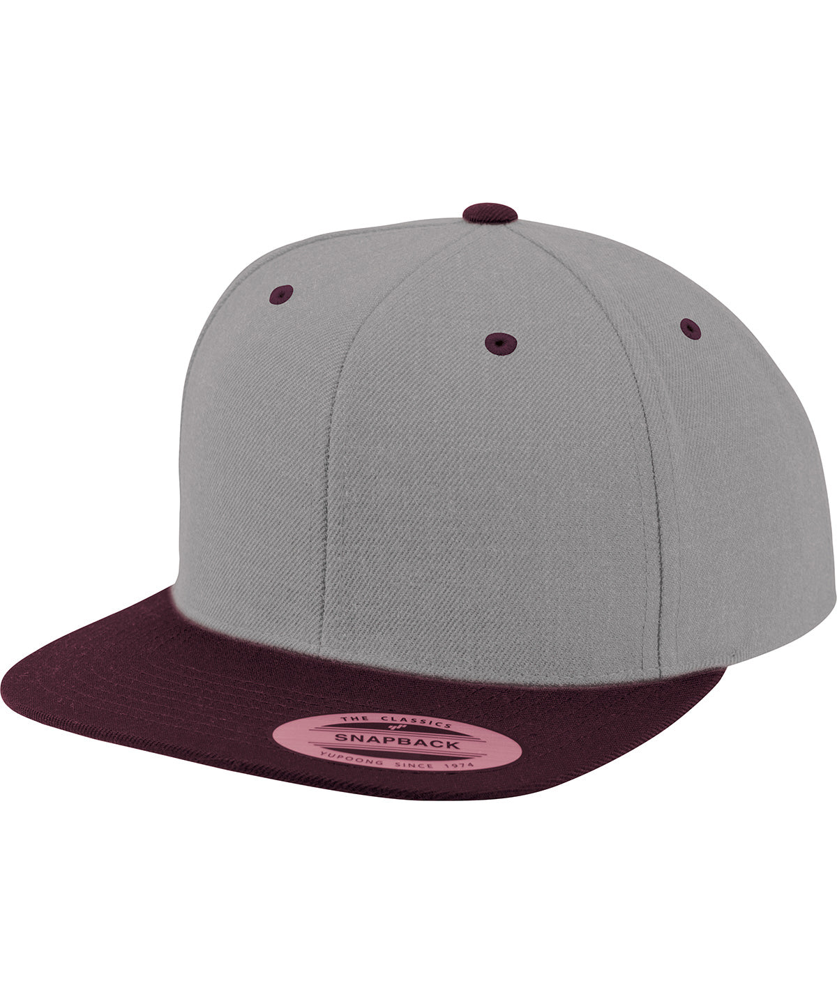 Flexfit / Yupoong The classic snapback 2-tone  (6089MT) Heather/Maroon