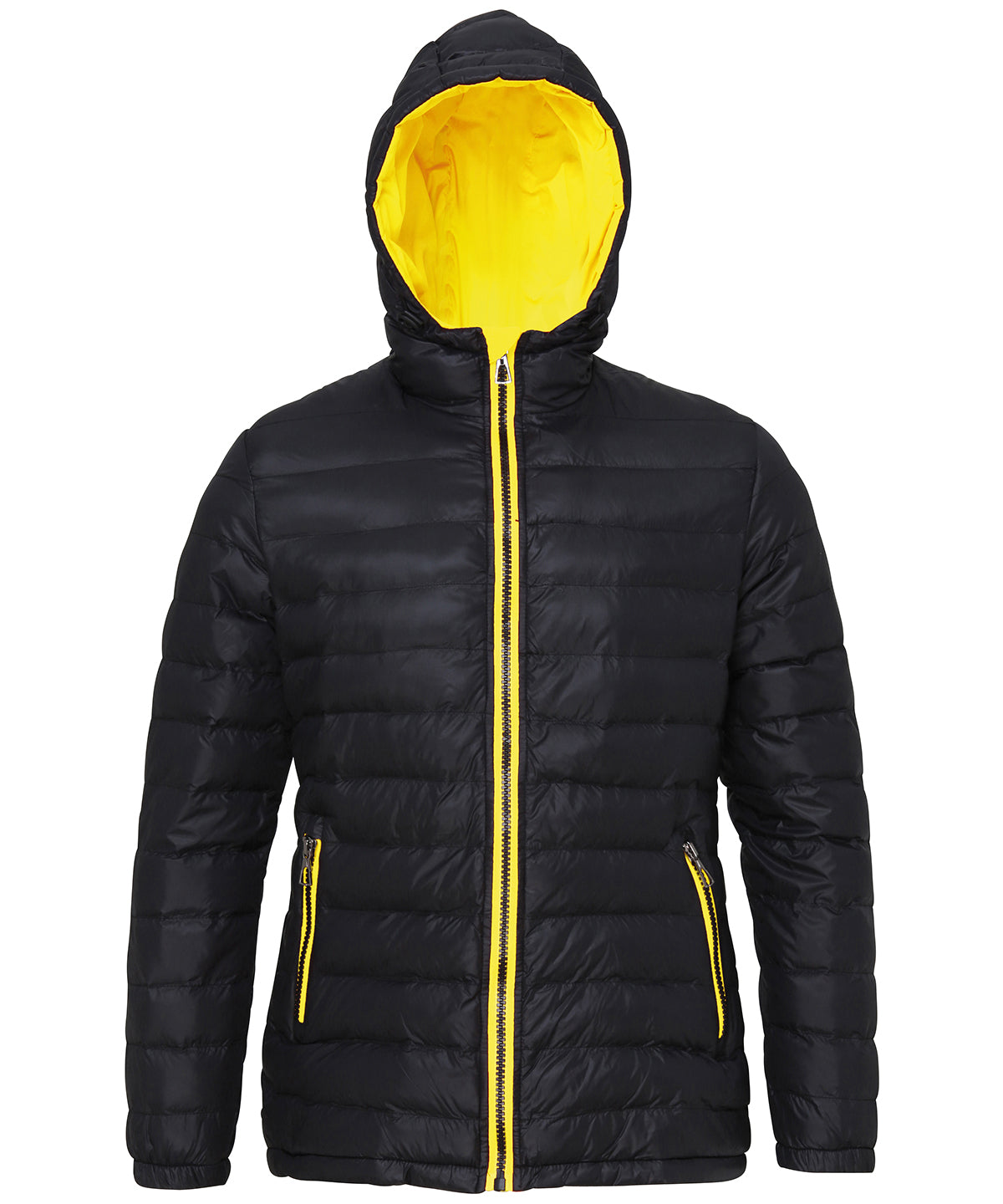 2786 Women's padded jacket Black /Bright Yellow