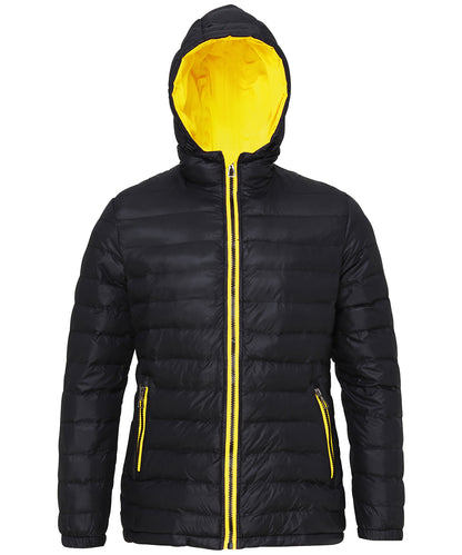 2786 Women's padded jacket Black /Bright Yellow