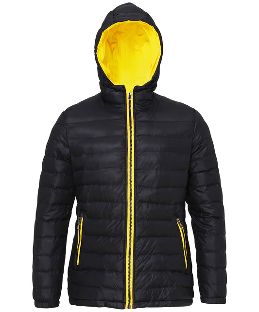 2786 Women's padded jacket Black /Bright Yellow