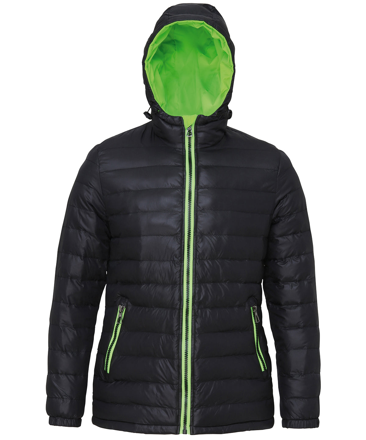2786 Women's padded jacket Black/Lime