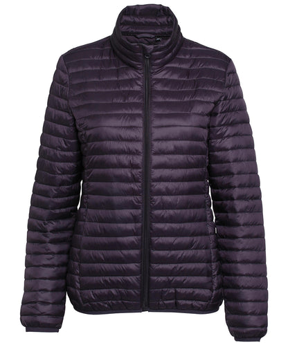 2786 Women's tribe fineline padded jacket Aubergine*