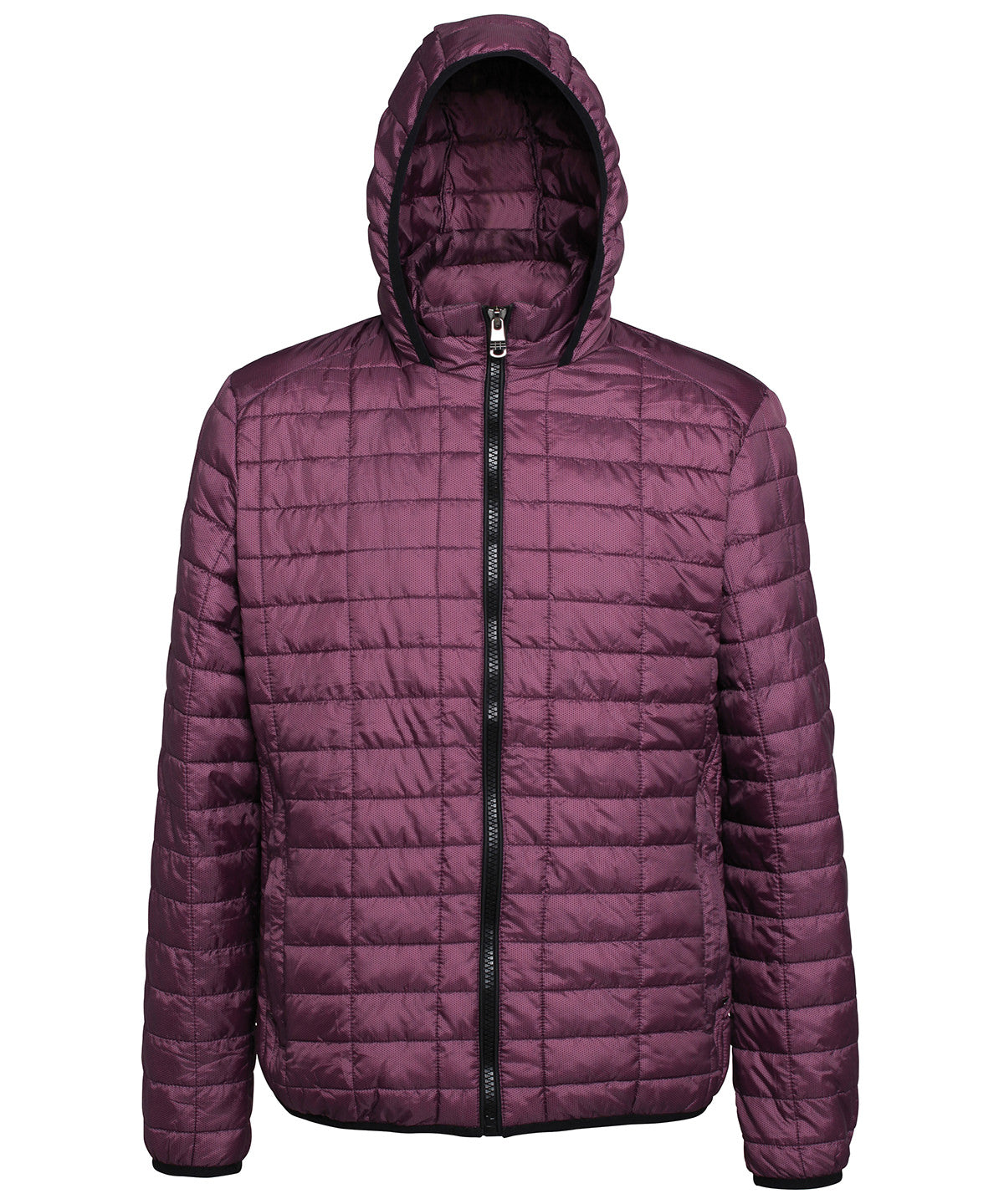 2786 Honeycomb hooded jacket Mulberry
