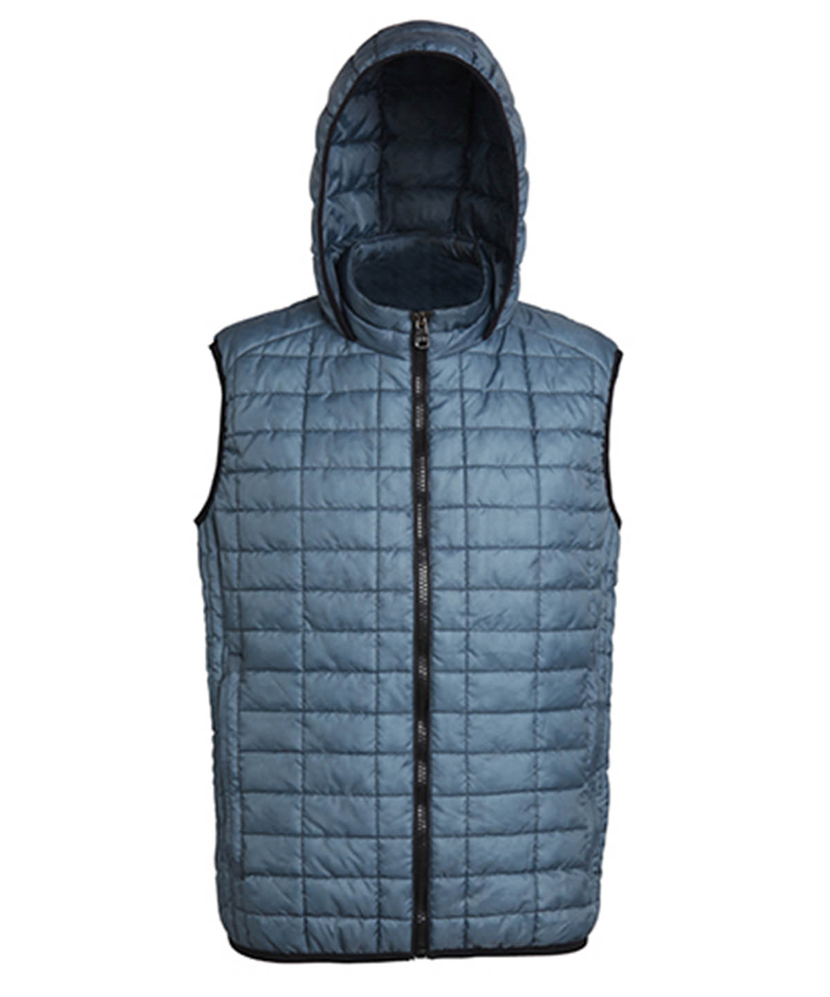 2786 Honeycomb hooded gilet Steel*