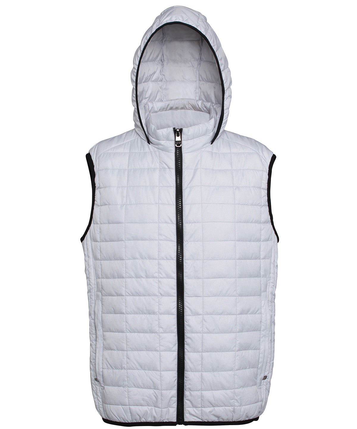 2786 Honeycomb hooded gilet White