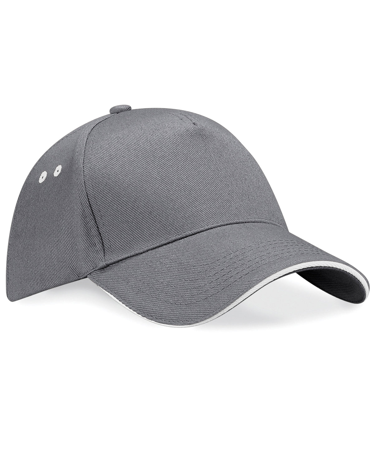 Beechfield Ultimate 5-panel cap - sandwich peak Graphite/Oyster Grey