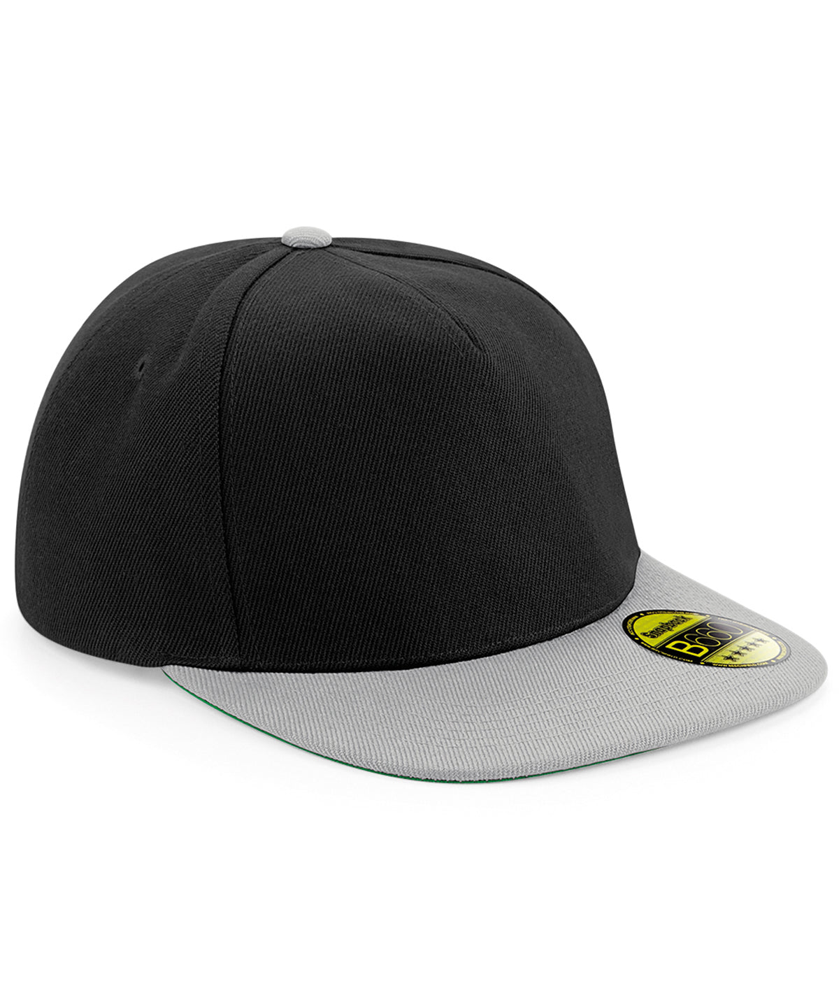 Beechfield Original flat peak snapback Black/Grey