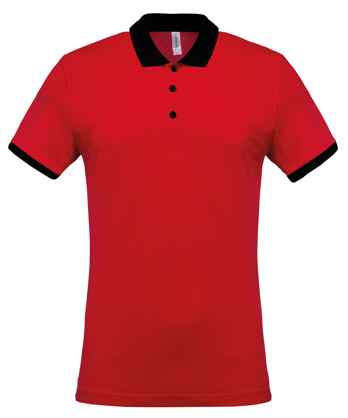 Kariban Two-tone piqué polo shirt Red/Black