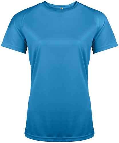 Kariban Proact Ladies' short-sleeved sports T-shirt Aqua Blue
