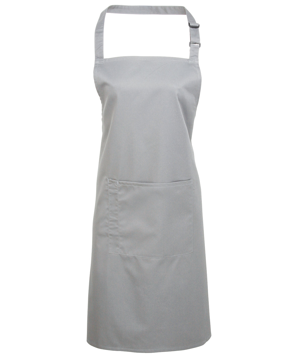 Premier Colours bib apron with pocket Silver
