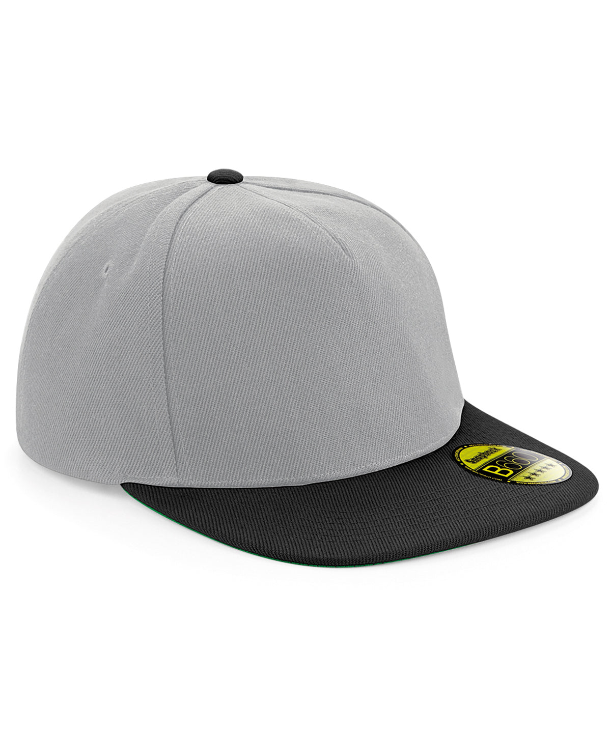 Beechfield Original flat peak snapback Grey/Black