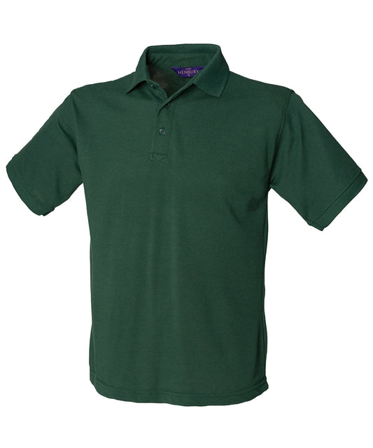 Henbury 65/35 Classic piqué polo shirt Bottle Green*