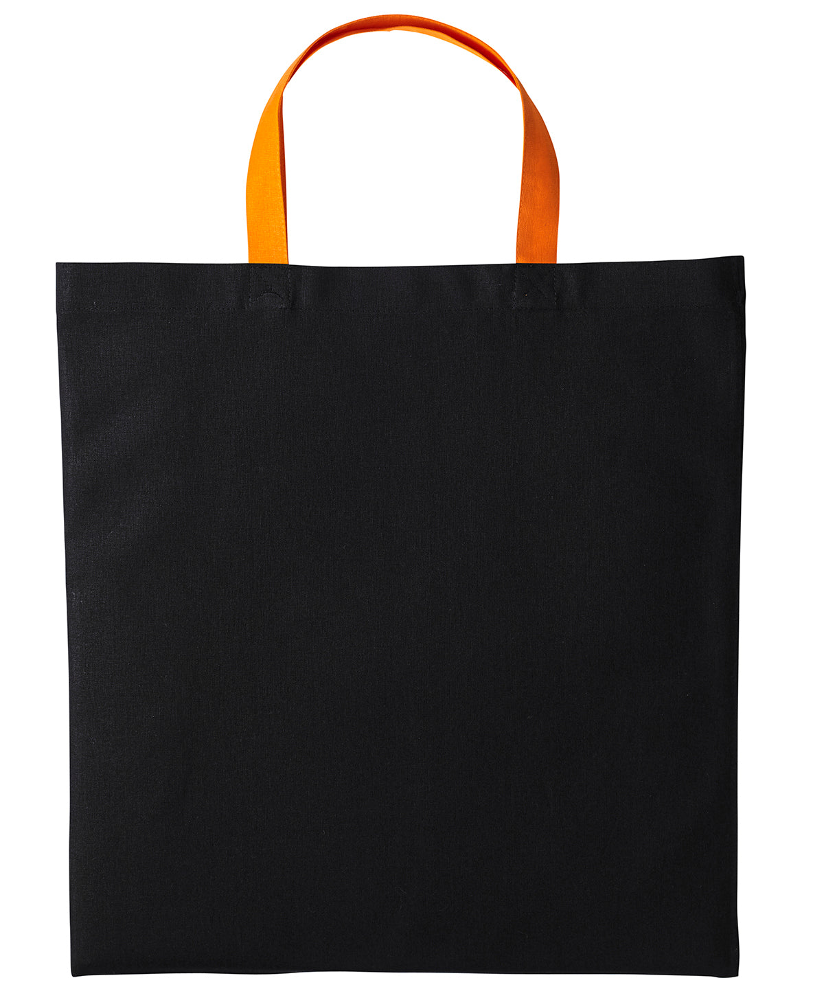 Nutshell Varsity cotton shopper short handle Black/Orange