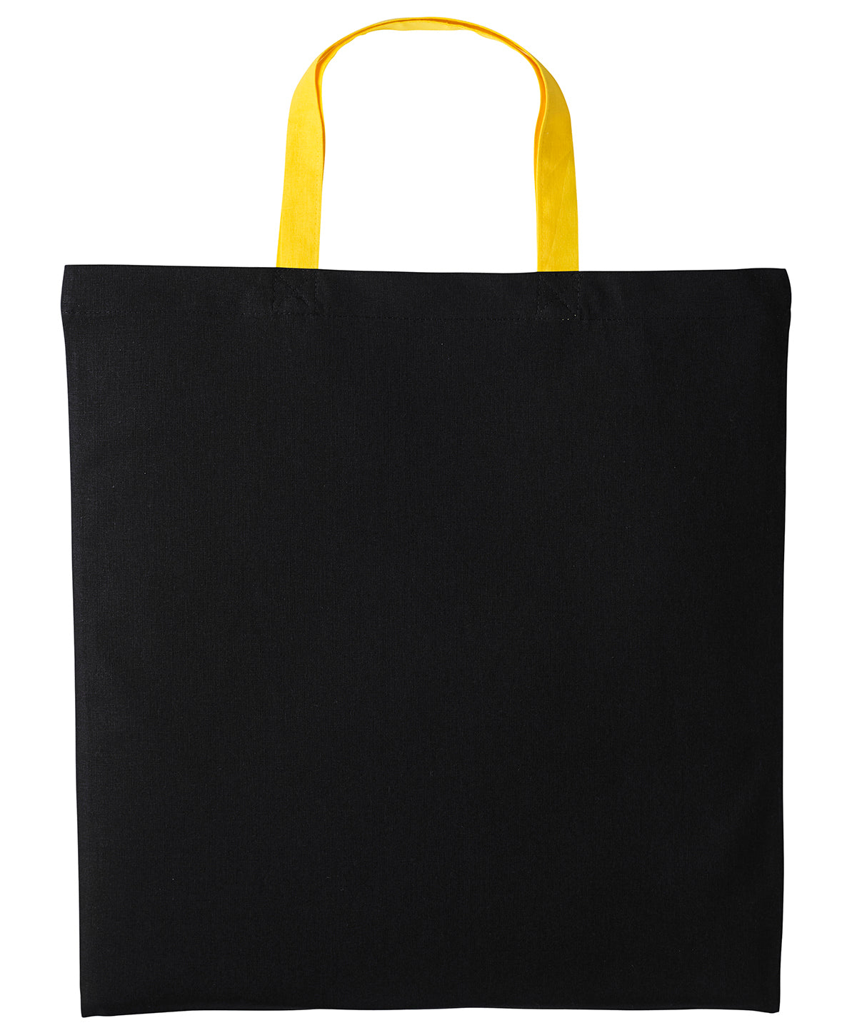 Nutshell Varsity cotton shopper short handle Black/Sunflower