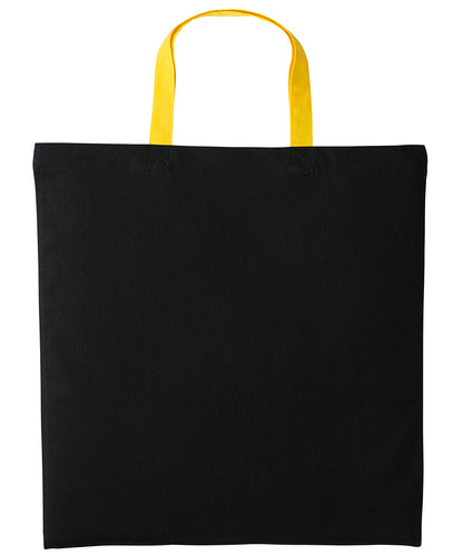 Nutshell Varsity cotton shopper short handle Black/Sunflower
