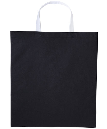 Nutshell Varsity cotton shopper short handle Black/White