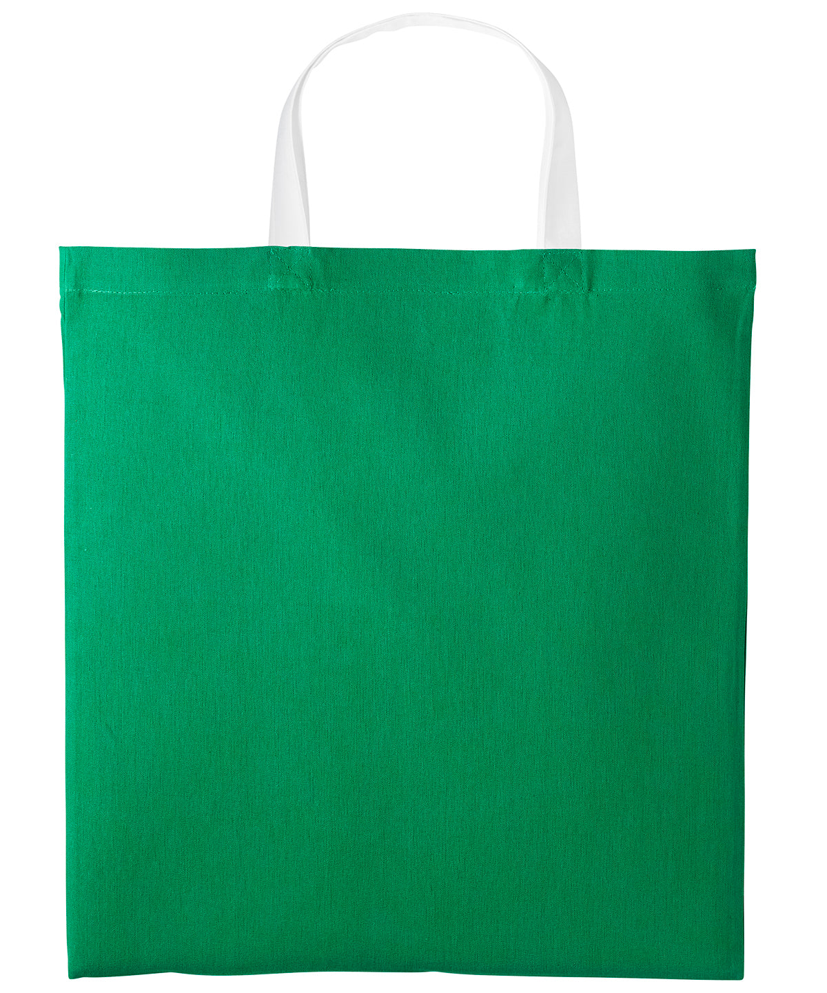 Nutshell Varsity cotton shopper short handle Kelly Green/White