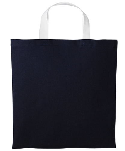 Nutshell Varsity cotton shopper short handle Oxford Navy/White
