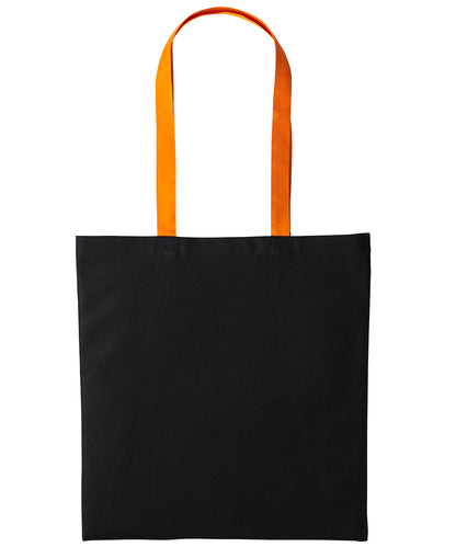 Nutshell Varsity cotton shopper long handle Black/Orange