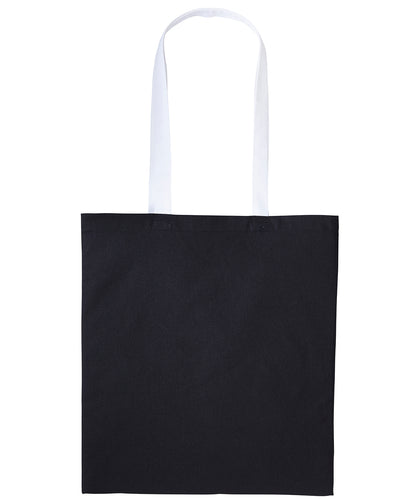 Nutshell Varsity cotton shopper long handle Black/White