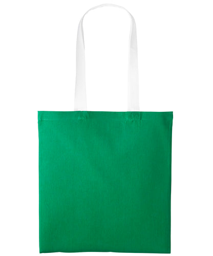 Nutshell Varsity cotton shopper long handle Kelly Green/White