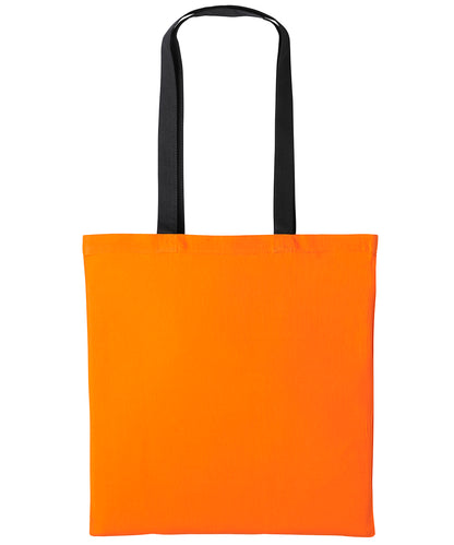 Nutshell Varsity cotton shopper long handle Orange/Black